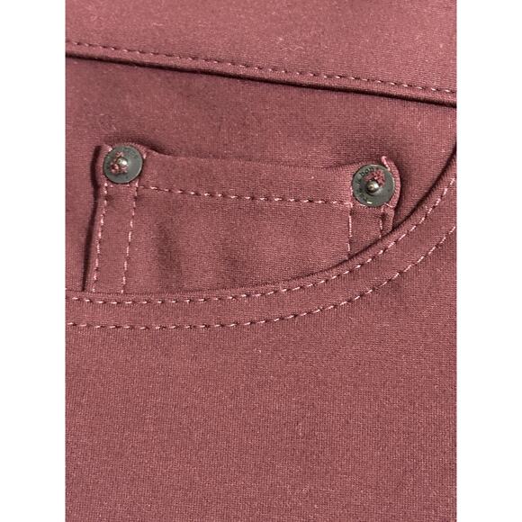 Rag & Bones Women's Jean Leggings In Burgundy Ponte Size (26) Stretchy Jeans - Picture 11 of 16